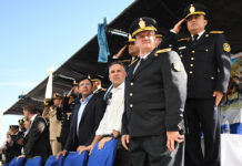 Páez acompañó los festejos por el aniversario de la Policía