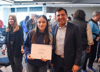 Lucía Monje fue reconocida en “Alentando el Deporte”