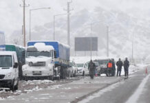 La nieve no deja cruzar a Chile por Pino Hachado