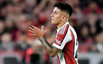 “Qué lindo jugar acá”: el posteo de Thiago Almada