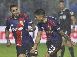 Almada lo festejó con el corazón